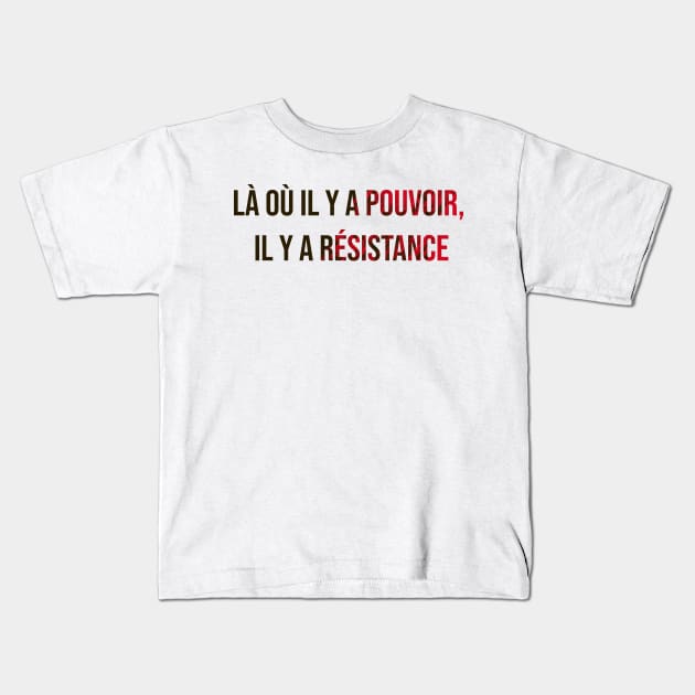 'Where there is power, there is resistance' - Foucault Kids T-Shirt by Blacklinesw9